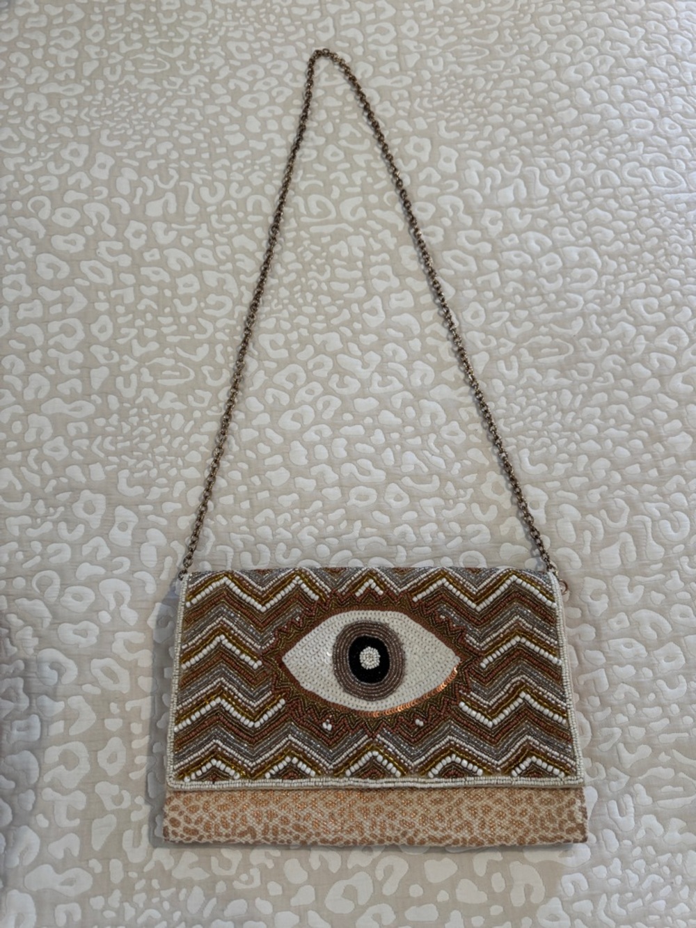 America & Beyond Rose Gold Evil Eye Clutch - Picture 8 of 8